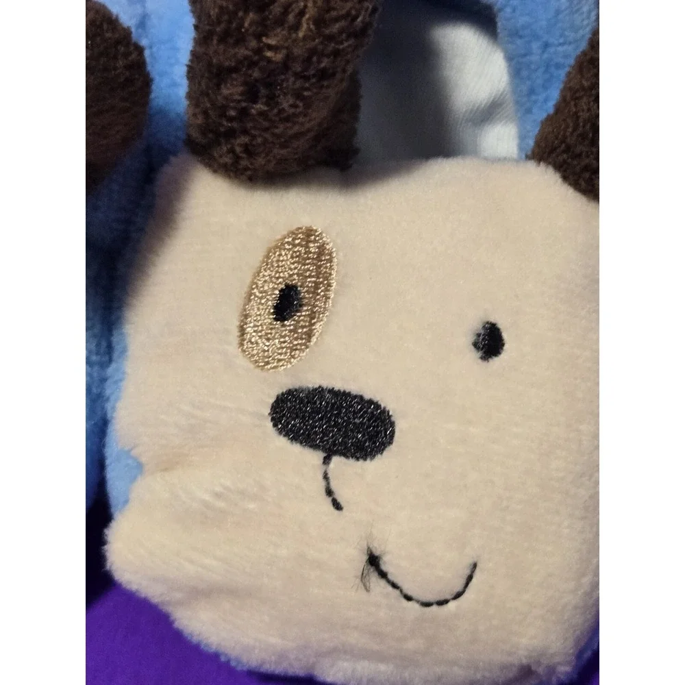NEW Bebeta Baby Slippers Booties Infant 0-6 Months Blue Brown Dog Puppy Fleece‎